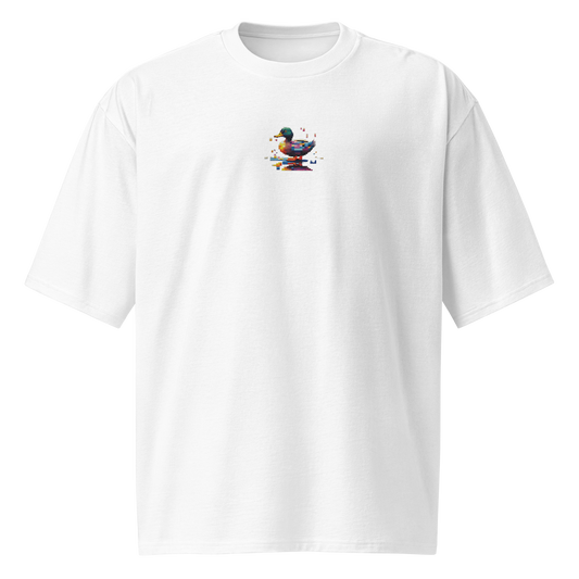 Product mockup duckling oversized t-shirt white t-shirt front view